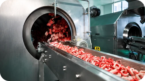 Gummy polishing drum with batch quality control checks