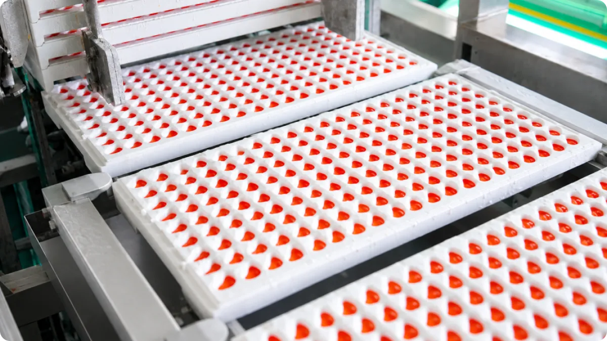 Gummy candy cooking and depositing line used for Sweeto Sweets production